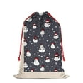 thumbnail image 3 of Christmas Bags Drawstring,Dark Christmas Snowman Pattern Large Xmas Christmas Gift Bags,Reusable for Xmas and New Year Party Favors and Supplies,27.6" X 19.7", 3 of 6