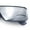 Slate - Silver Mirror, variant on Bold Narrow Rectangle Shield Inset Lens 80s Robotic Plastic Sunglasses Slate - Silver Mirror