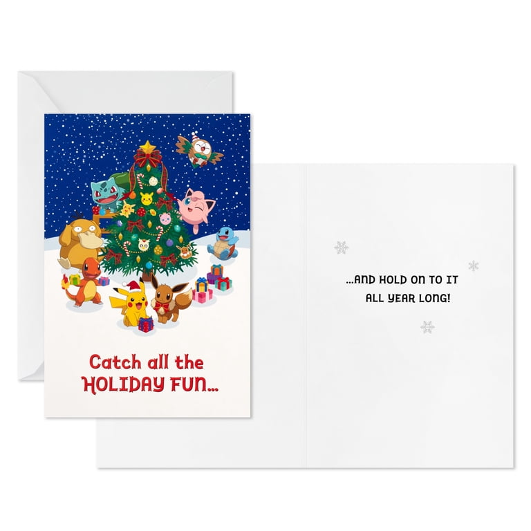 Hallmark Pokmon Christmas Cards (Decorating the Tree), Pack of 18