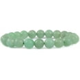 thumbnail image 1 of Natural Matt Frosted Green Aventurine Gemstone 8mm Round Beads Stretch Bracelet 7 Inch Unisex, 1 of 3