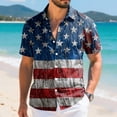 thumbnail image 5 of Linfrsh Mens Usa T Shirt Women Men Kids Patriotic American Flag Distressed T-Shirt(Blue,4XL), 5 of 6
