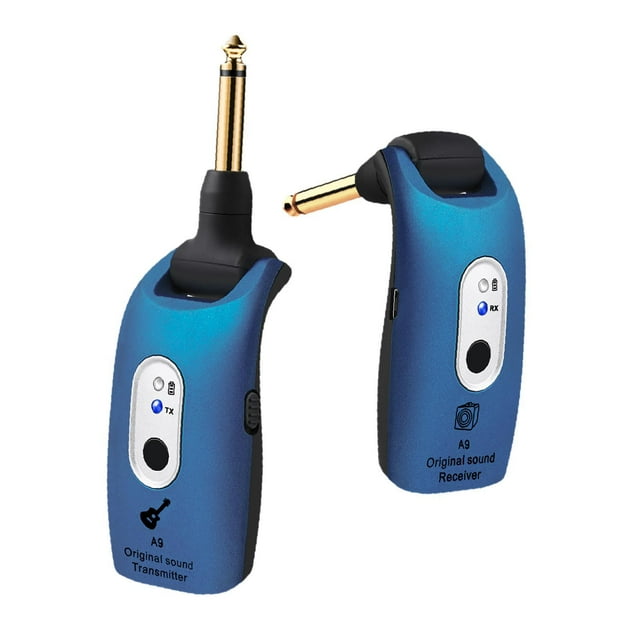 Receptor Transmisor de Audio 2 Piezas Hugo para Guitarra Inalámbrico Azul