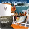 thumbnail image 5 of EuKer 6-Holes Chicken Nesting Box, Heavy-Duty Metal Laying Boxes for Backyard, Farms, Chicken Coop, Orange, 5 of 7