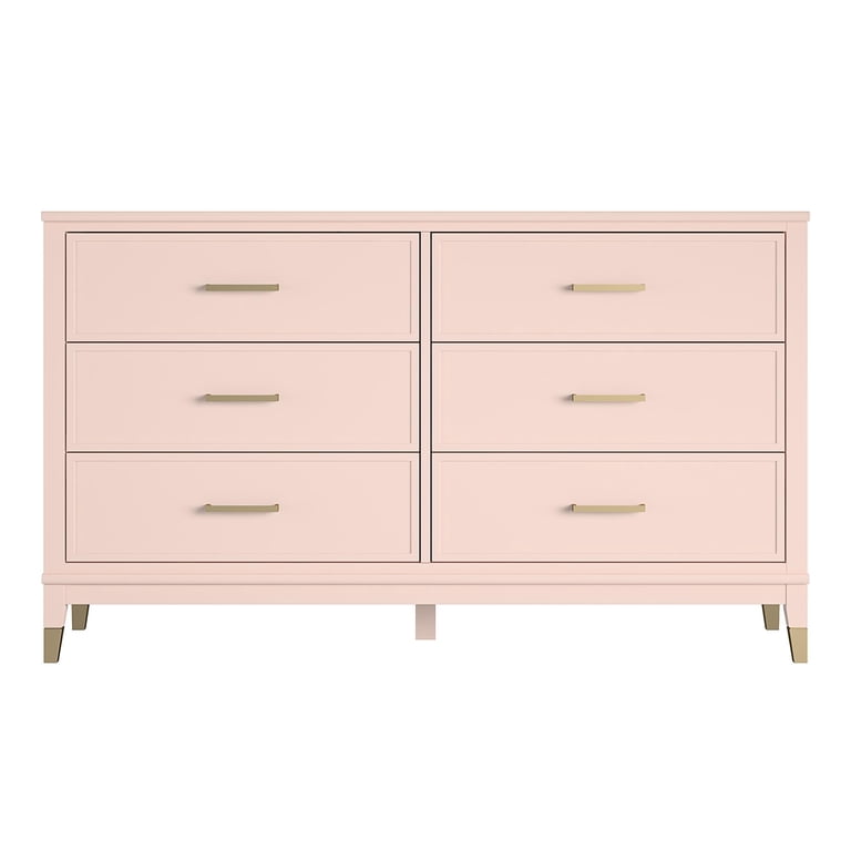 pink and yellow dresser Yellow, Pink, and Orange Painted Dresser