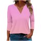 thumbnail image 2 of mfyjkho Tops Bohemios Para Mujer, Camiseta Estampada De Moda Para Mujer, Blusa De Manga 3/4 Con Cuello En V, Tops Casuales Tops Para Hacer Ejercicio Xxxl, 2 of 6