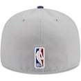 thumbnail image 4 of Men's New Era Gray/Purple Los Angeles Lakers Tip-Off Two-Tone 59FIFTY Fitted Hat, 4 of 6