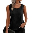 thumbnail image 2 of Resicozy Womens Cotton Linen Tank Tops 2026 Summer Casual Comfy Sleeveless Linen Shirts Loose Lightweight Gauze Cami Black S, 2 of 6