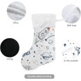 thumbnail image 3 of Coolnut 17.7 Inch Christmas Stockings, 2 PCS Cartoon Space Elements (2) Presonalized Large Stocking Sock for Family Holiday Xmas Party Decorations, 3 of 7