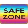 thumbnail image 1 of 12"x16" METAL SIGN - Rainbow Safe Zone - Vintage Look, 1 of 4