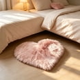 thumbnail image 4 of Byujiro Heart Shaped Fluffy Rug, Soft Plush Bedside Floor Mat for Bedroom Living Room, Non Slip Washable Carpet, 16 x 20 Inches, 4 of 6