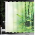 thumbnail image 4 of Ambesonne Japanese Shower Curtain, Spa Themed Trees and Blurs, 69"Wx70"L, Pale Yellow Green, 4 of 5