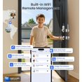 thumbnail image 4 of Veise Built-in WiFi Fingerprint Smart Lock, App Remote Control, No Hub Needed, Keyless Entry, Front Door Smart Deadbolt, Digital Keypad, Auto Lock, IP55 Waterproof, BHMA Grade 3, Satin Nickel, 4 of 9