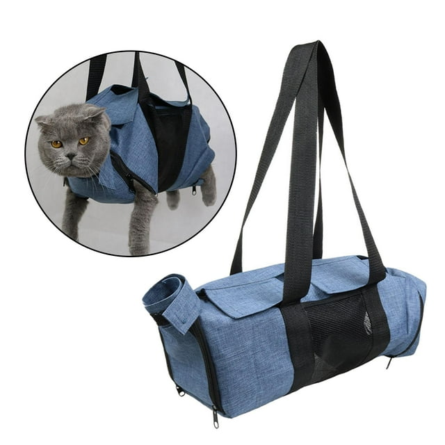 Cómoda Bolsa de Sujeción para El Cuidado de Gatos, Hamaca, Bolsa de Transporte Transpirable para Mascotas, Manicura, Limpieza de Orejas, Cuidado de Ga