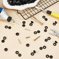 thumbnail image 4 of 1 Box 100Pcs Plastic Hinged Screw Covers Caps 0.22"/5.5mm Screw Snap Caps Folding Shutter Decorative Washer Cover Flip Tops for Covering Screw Heads Screw Protection Furniture Black, 4 of 6