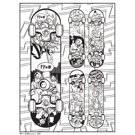 Skateboard Poster - Coloring Poster - Skateboard New Toys Gifts Licensed rpaz320