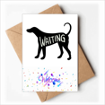 thumbnail image 1 of Black Animal Dog Outline Natural Welcome Back Greeting Cards Envelopes Blank, 1 of 3