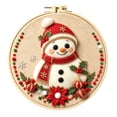 thumbnail image 2 of Christmas 3D Punch Needle Felt Art DIY Kit, Festive Wool Punch Embroidery Hoop Wall‑Hanging Craft Set, 2 of 6