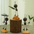 thumbnail image 4 of Sunjoy Tech Miniature Sculpture Delicate Beautiful Vivid Image Handmade Gifts Iron Mini Reading Ant Decoration Home Decor, 4 of 8