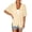 Beige, variant on Women Knitted V-Neck Short Sleeve Cardigan Casual Boho Beach Loose Cover Up Tops Solid Summer Vacation, Purple L