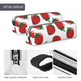 thumbnail image 4 of Cauagu Hand Drawn Strawberry Print Leather Pencil Pen Case - Stationery Bag Portable Stationery Bag Big Capacity Pencil Pouch Cosmetic Organizer Bag for Men & Women, 4 of 7