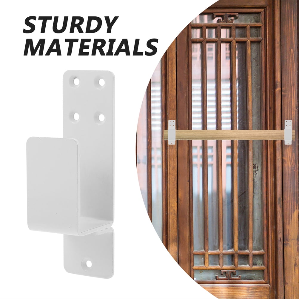 AURARMLET Heavy Duty U-Shaped Bracket Set for Garage, Shed, Gate Barricade Bar Installation and Secure Mounting