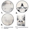thumbnail image 3 of Designart "Vintage Race Car Tracks in Grey II" Architecture Framed Wall Art - Modern Grey Race Tracks Bedroom Framed Canvas Wall Art, 3 of 6