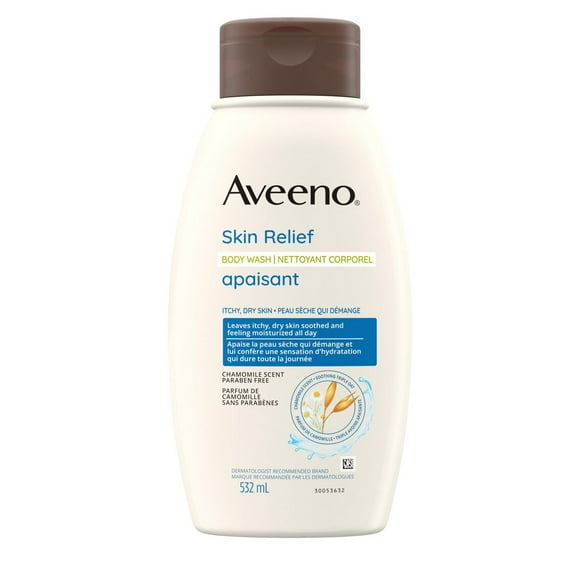 Aveeno Skin Relief Body Wash with Chamomile Scent, Dry Skin, Oat Oil, Oat Extract, Oat Flour, Skin Cleanser, Sensitive Skin