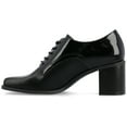 thumbnail image 3 of Journee Womens Sylvan Lace Up Square Toe Pumps, 3 of 10