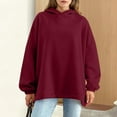 thumbnail image 2 of UAMVSH Womens Oversized Hoodies Loose Drop Shoulder Hooded Sweatshirt Casual Adjustable Hem Pullover Tops Fall Winter Outfits, 2 of 5