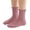 Pink, variant on NORO ARK Kids Mid-Calf Socks for Boys and Girls Cotton Blend School Socks Ruffled Trim Uniform Socks Spring and Fall Student Socks Pink Size 1-3 Years