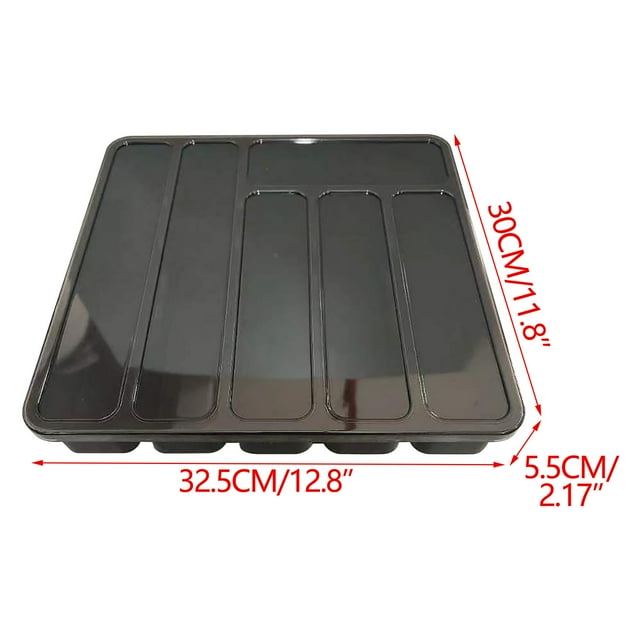 Organizers and Storagesilverware Organizer with Lid Covered Utensil Tray for Kitchen Drawer and Countertop Plastic Cutlery and Flatware Storage Box for Spoons Forks Knives