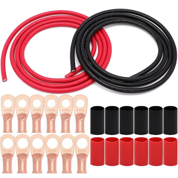 Cable de soldadura Taukealugs, calibre 6 AWG, cable UL1015, alimentación por batería