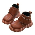 thumbnail image 5 of BXJX Children's Winter Boots- Thickened Fashion Lace-Up Casual Ankle Boots Brown Size 6, 5 of 5