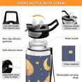 thumbnail image 4 of Bears and Moon Stars Sports Water Bottle Portable Travel Mug 32oz BPA Free Leak Proof Straw Transparent Tritan for Gym Yoga Cycling Camping, 4 of 7