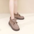 thumbnail image 3 of Women's Platform Winter Boots Cute Beaded Bow High Top Slip on Platform Snow Booties Casual Cold Weather Warm Loafers Khaki Size 7, 3 of 7