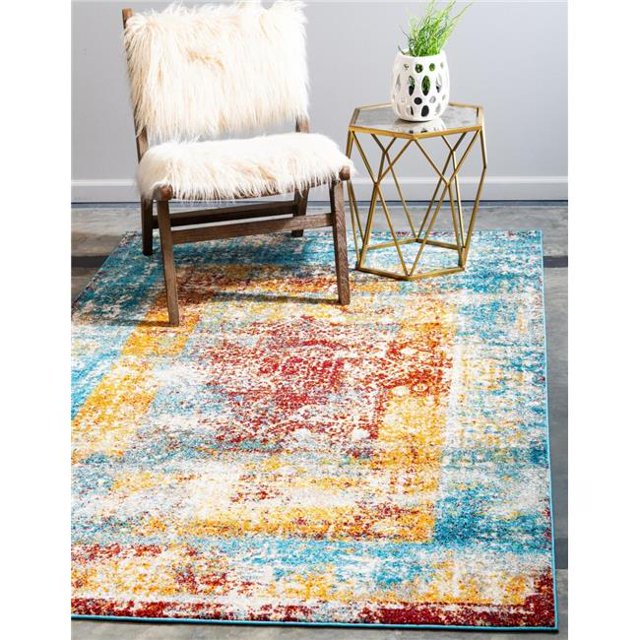 Unique Loom 3145797 2 x 3 Pi. Cavalli Rosso Tapis Rectangulaire&44; Multi Couleur