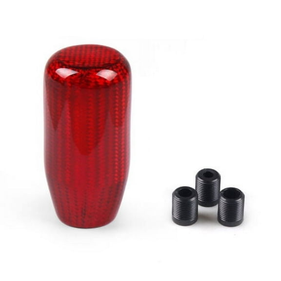 Universal Red 73mm Racing Carbon Fiber Gear Shift Knob Stick Shifter Lever Knob