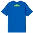 thumbnail image 3 of Sesame Street Cookie Monster Face Crew Neck Short Sleeve Men's Royal Blue T-shirt-XL, 3 of 4