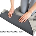thumbnail image 3 of Highland Cow Cactus Triangle Pattern Hot Yoga Mat Towel Non Slip for Hot Yoga - Quick-Drying Yoga Mat Cover with 4 Corner Pockets with Travel Bag - Hot Yoga Towel Non Slip 70"x26", 3 of 6