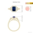 thumbnail image 5 of ANGARA Natural 1.05 Ct Aeon Sapphire Halo Engagement Ring with Milgrain in 14K Yellow Gold for Women (Size-7x5mm) | September Birthstone, Anniversary, Jewelry Gift for Women | Natural Sapphire Ring, 5 of 9