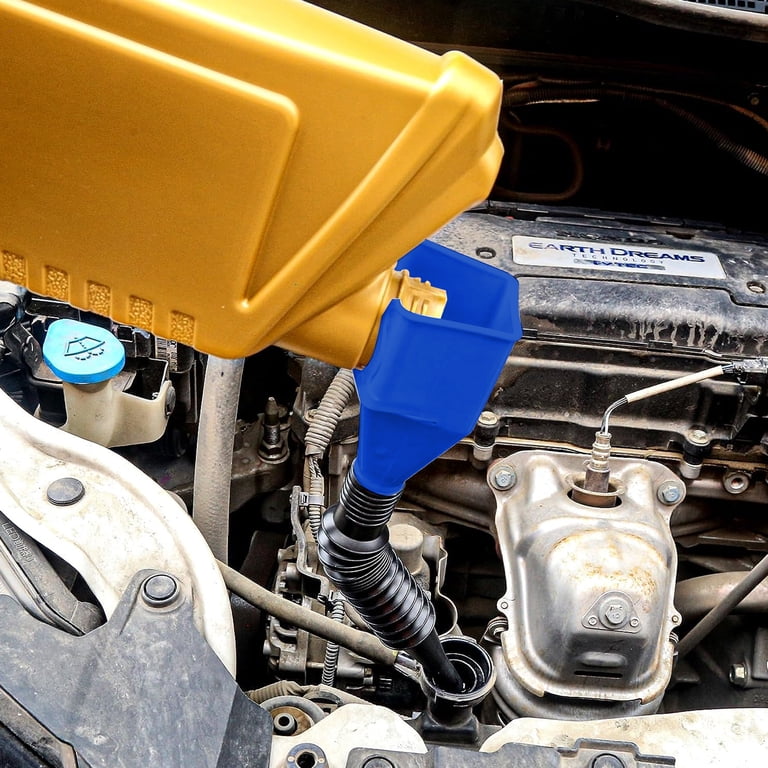 Imbuto Lungo Auto Con Bocca Larga E Gomito Flessibile – PP, Per Olio Motore E Fluido Cambio, Versamento Senza Sprechi