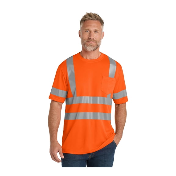 CornerStone ANSI 107 Class 3 Mesh Tee | High Visibility Clothing for Men & Women, Reflective Work Shirt