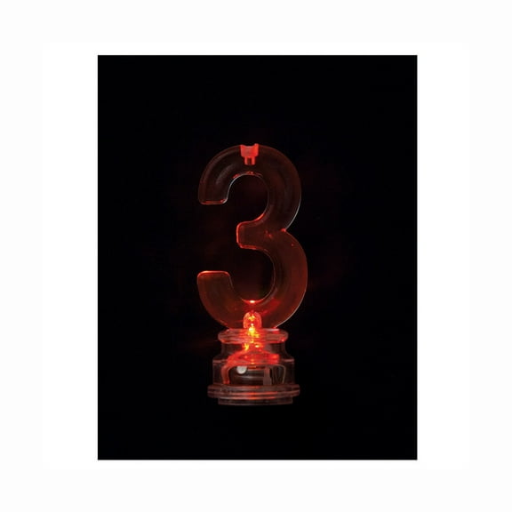 Multicolor Number 3 Flashing Birthday Candle Holder and Candles Set, 5 Pieces, by Way To Celebrate