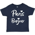 thumbnail image 3 of Inktastic Paris Bonjour with Hearts in White Text Boys or Girls Toddler T-Shirt, 3 of 5