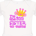 thumbnail image 4 of Inktastic I'm the big sister to twins. Girls Long Sleeve Baby Bodysuit, 4 of 5