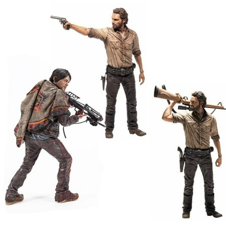 The Walking Dead Deluxe 10 Inch Figure Set - Daryl Dixon & Rick (The Walking Dead Best Of Daryl)