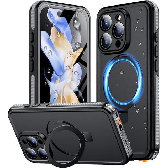 Funda de teléfono Temdan magnética impermeable para iPhone 16 Pro de 6.3 pulgadas