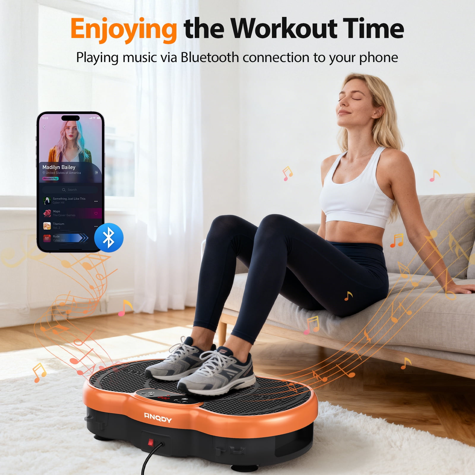 Anqdy Vibration Plate Exercise Machine For Home Fitness & Whole Body Workout 350 lb Weight Capacity
