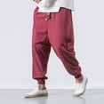 thumbnail image 5 of Zorckvet Mens Linen Pants Jogging Elastic Waist Casual Big and Tall with Pockets Pant for Men, 5 of 9
