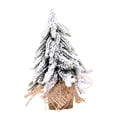 thumbnail image 4 of Artificial Christmas Tree Stable Base Faux Xmas Tree Flocked Christmas Tree 20cm, 4 of 9